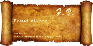 Freud Viktor névjegykártya